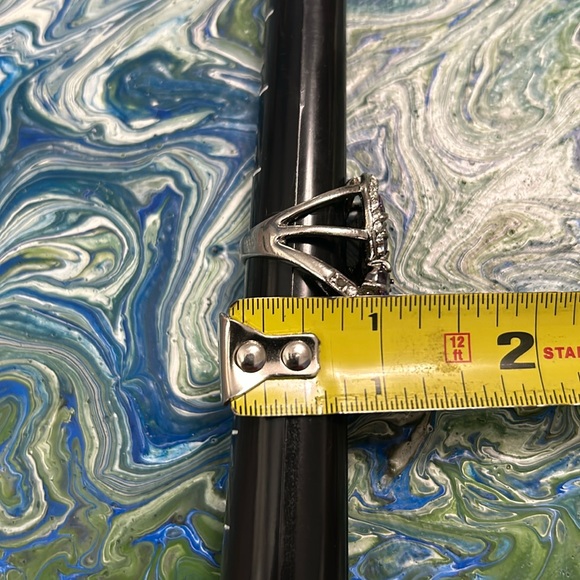 AMETHYST Dinner/Cocktail Rhinestones Large Ring size 9 - Picture 8 of 10